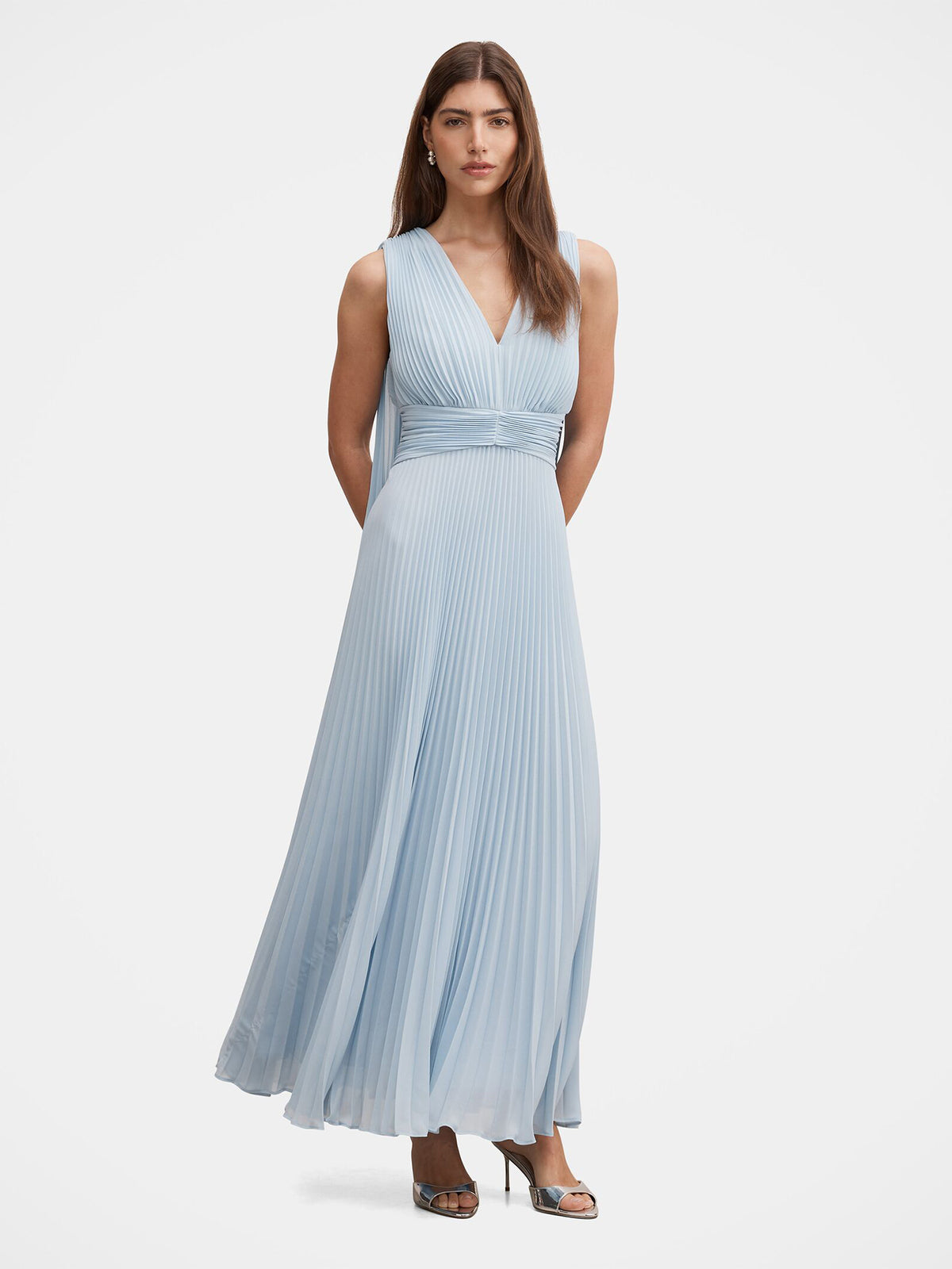 Women's Leia Pleated Cape Maxi Dress