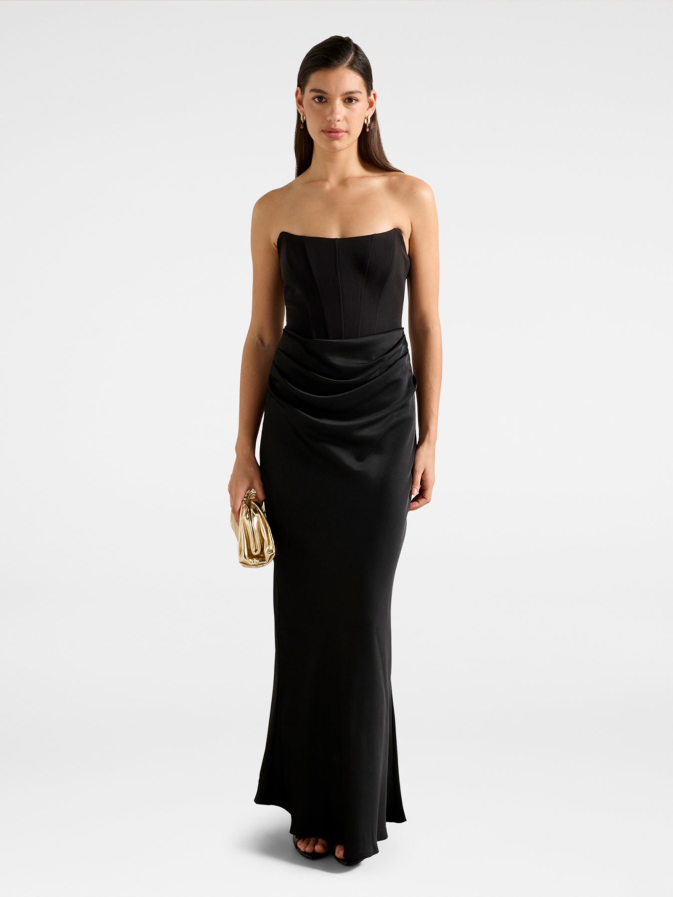 Women's Isra Drape Strapless Maxi Dress