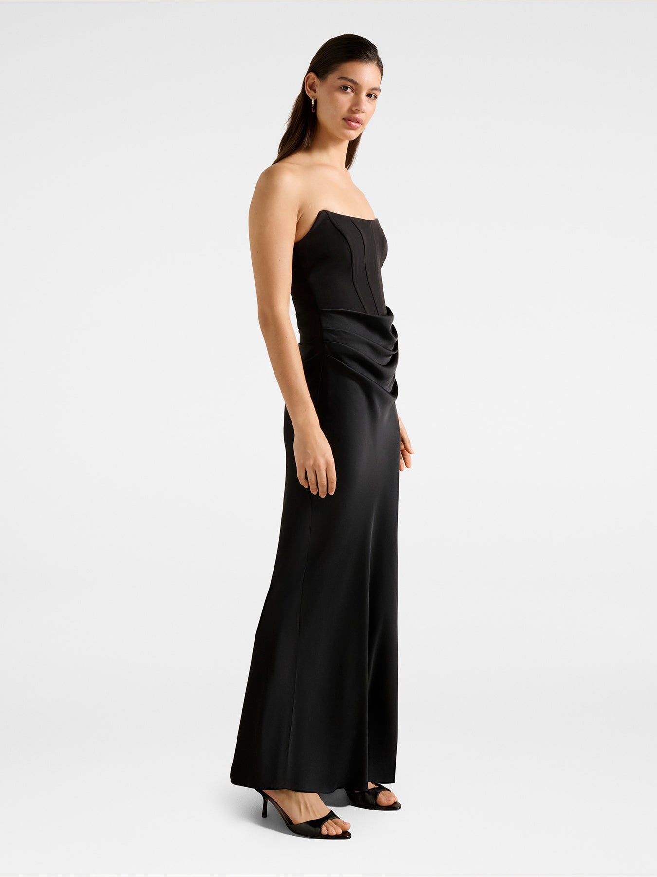 Women's Isra Drape Strapless Maxi Dress