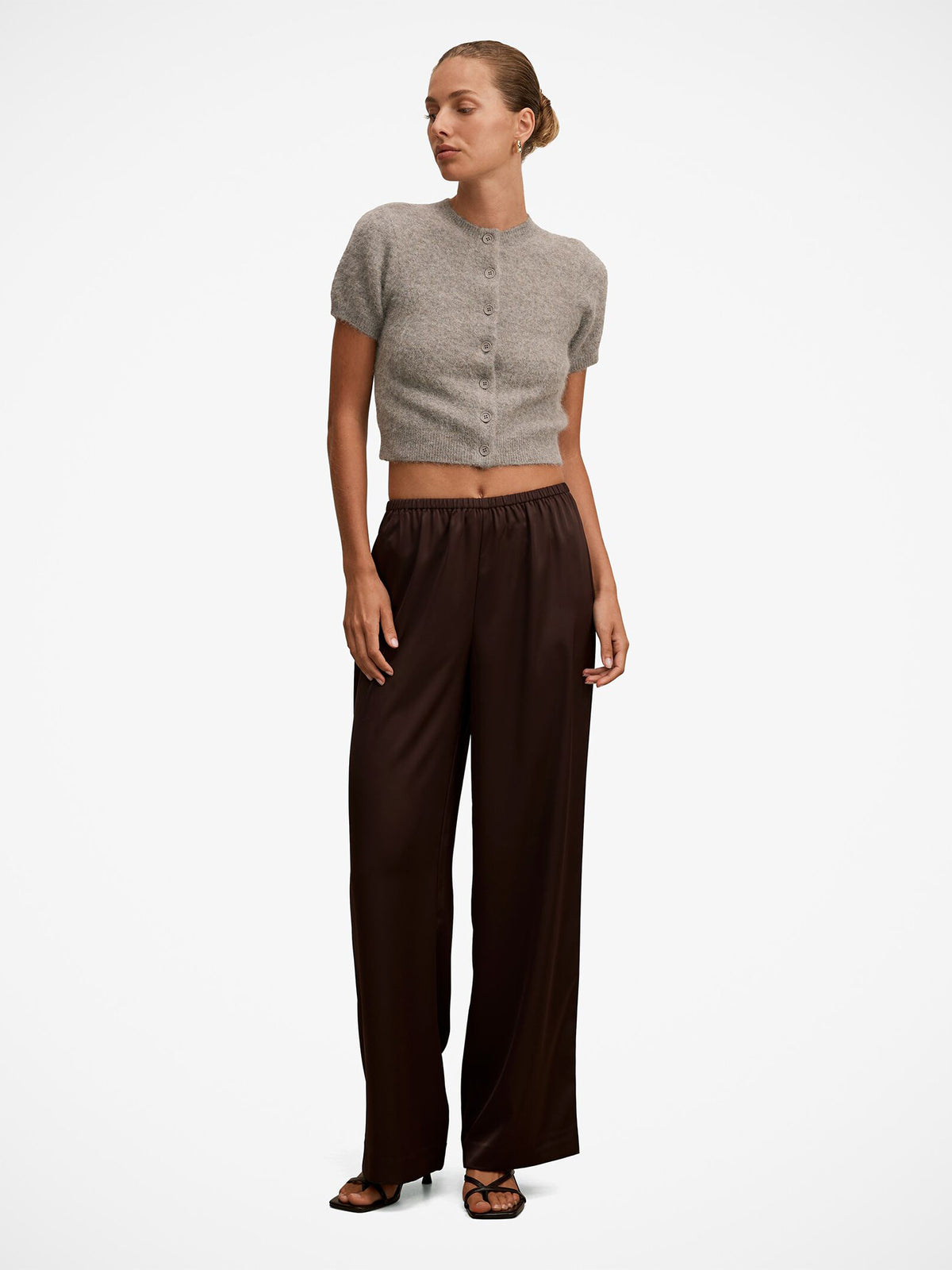 Women's Sara Satin Wide Leg Trousers