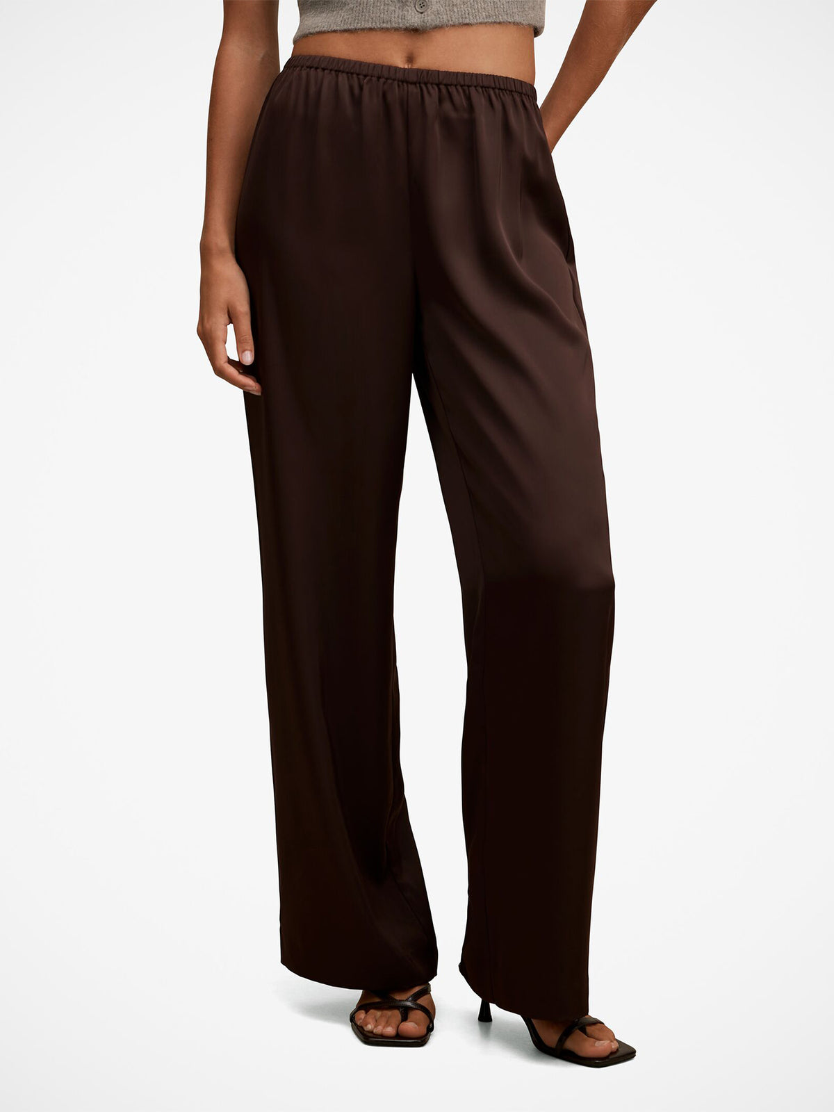 Women's Sara Satin Wide Leg Trousers