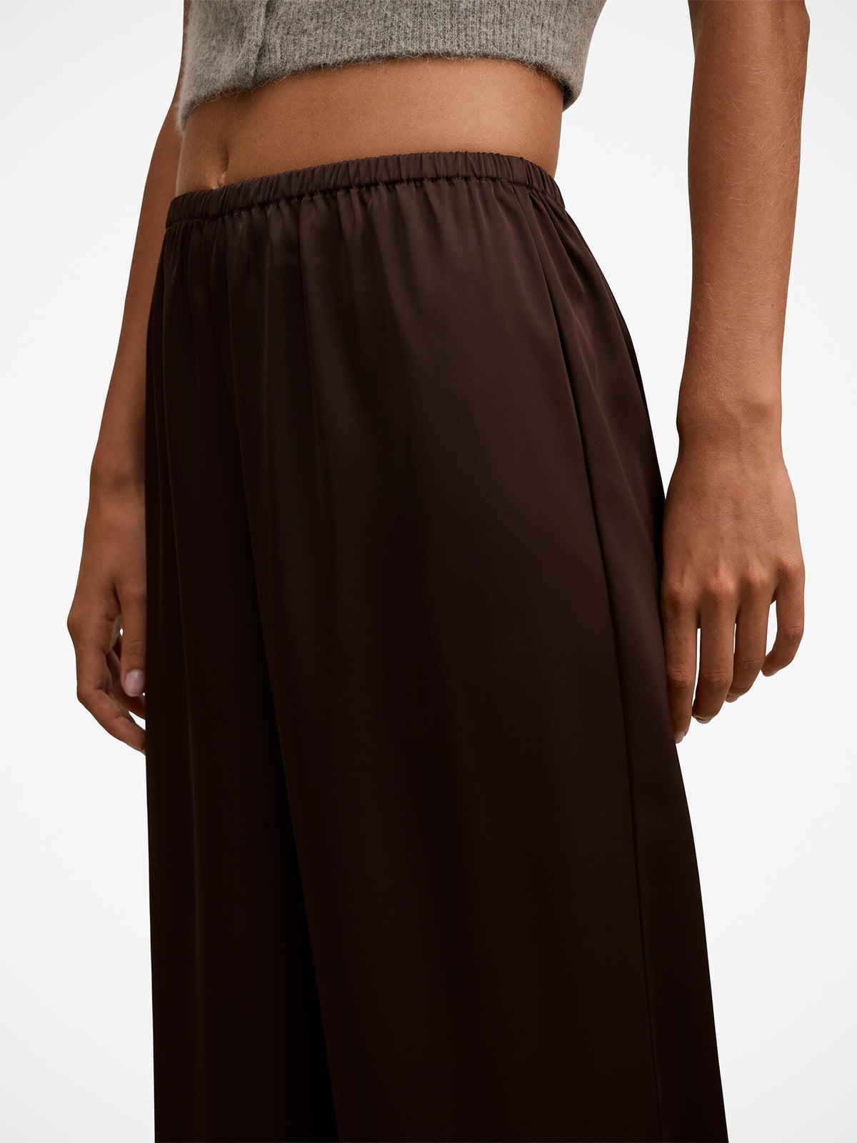 Women's Sara Satin Wide Leg Trousers