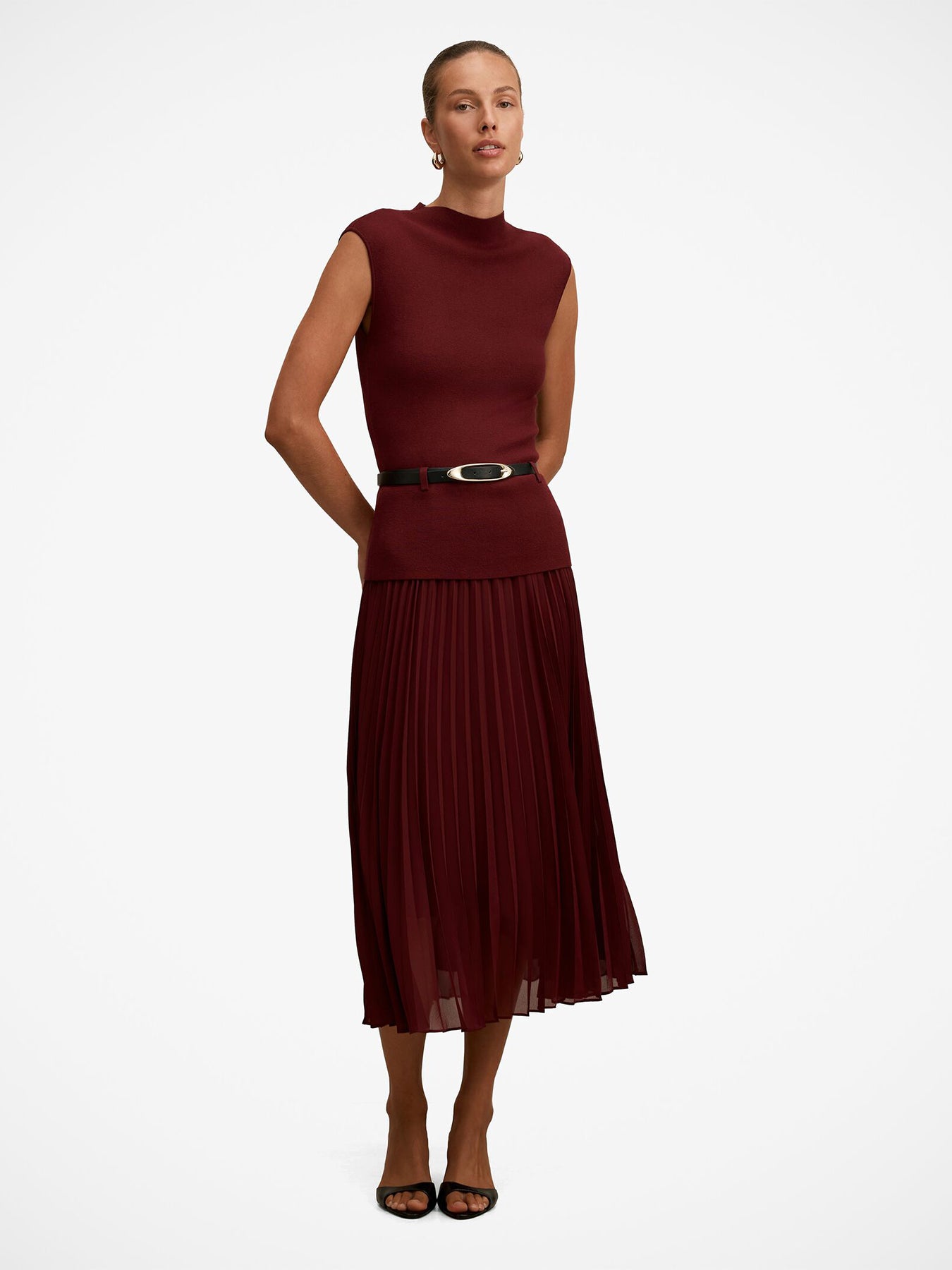 Women's Lorelei Woven Mixed Midi Dress