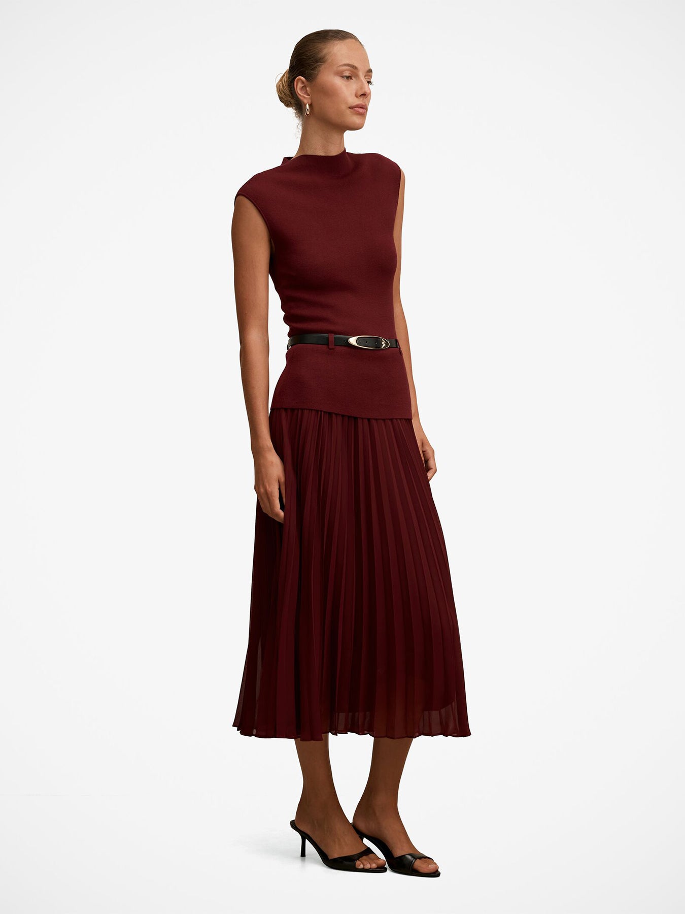Women's Lorelei Woven Mixed Midi Dress