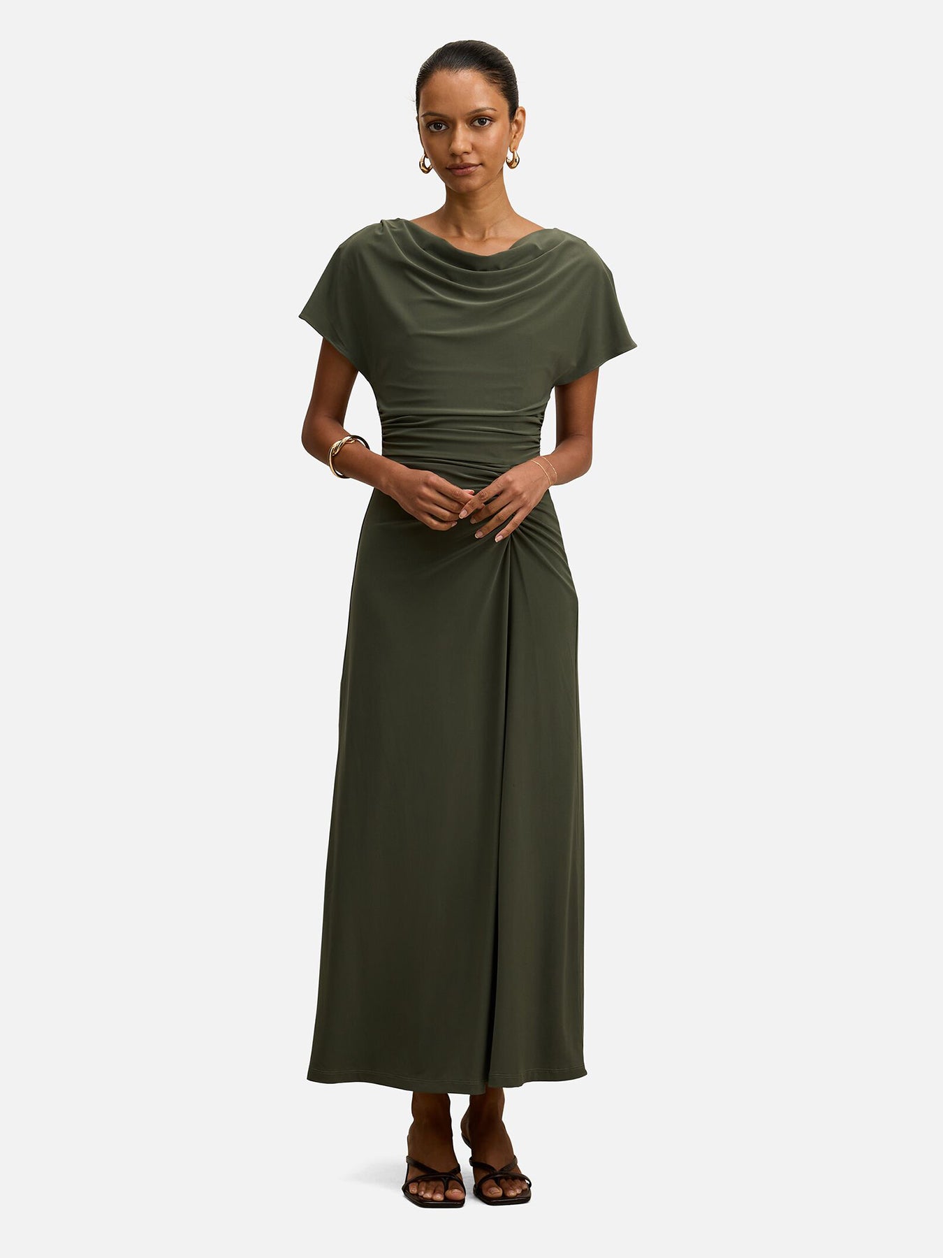 Women's Tahnee Petite Ruched Waist Midi Dress