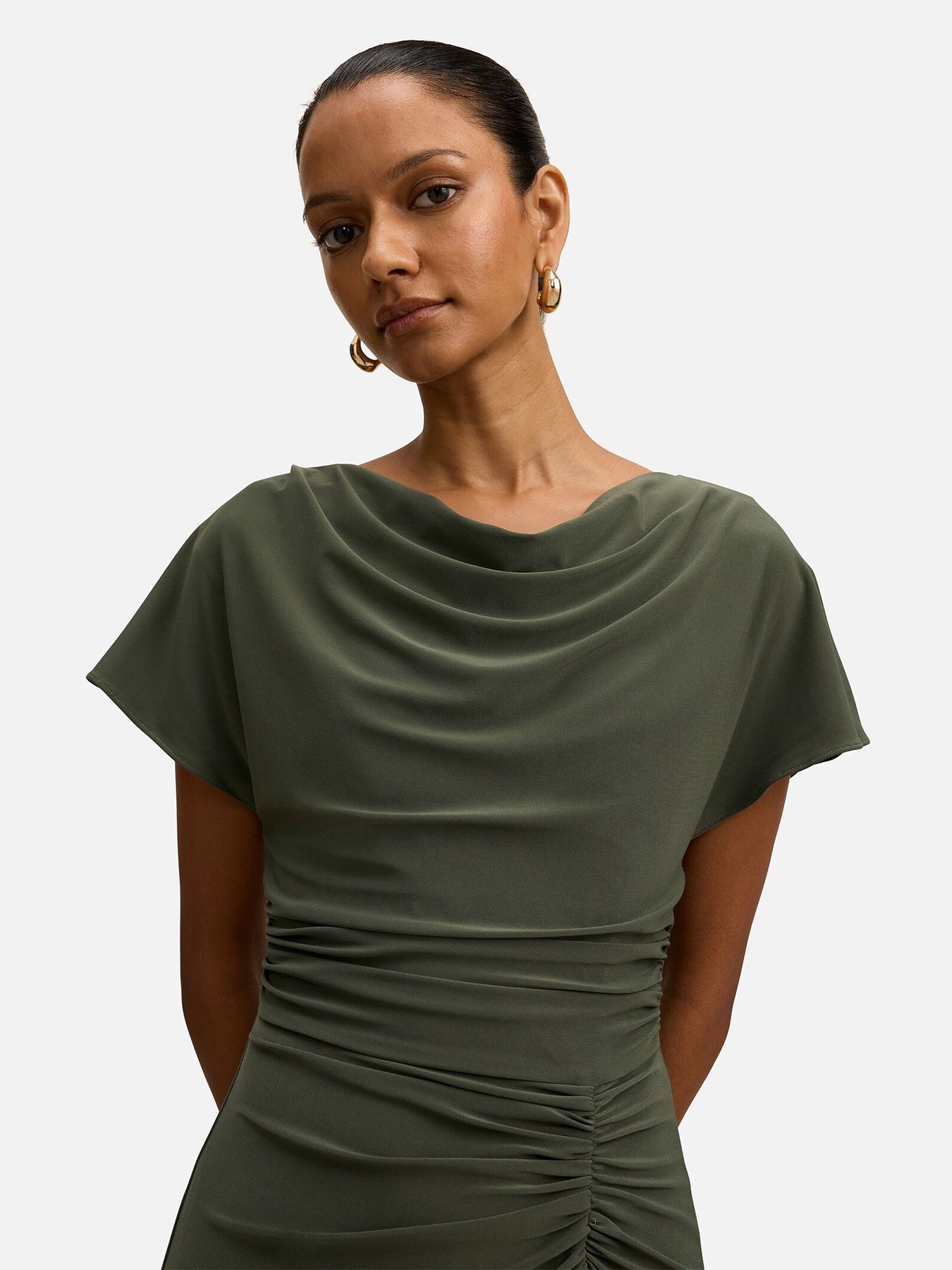Women's Tahnee Petite Ruched Waist Midi Dress