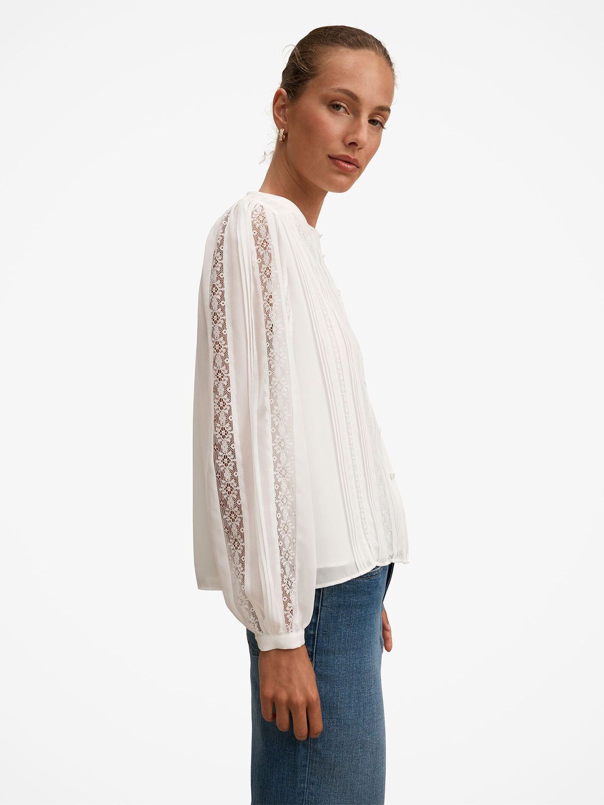 Women's Alexis Lace Trim Blouse