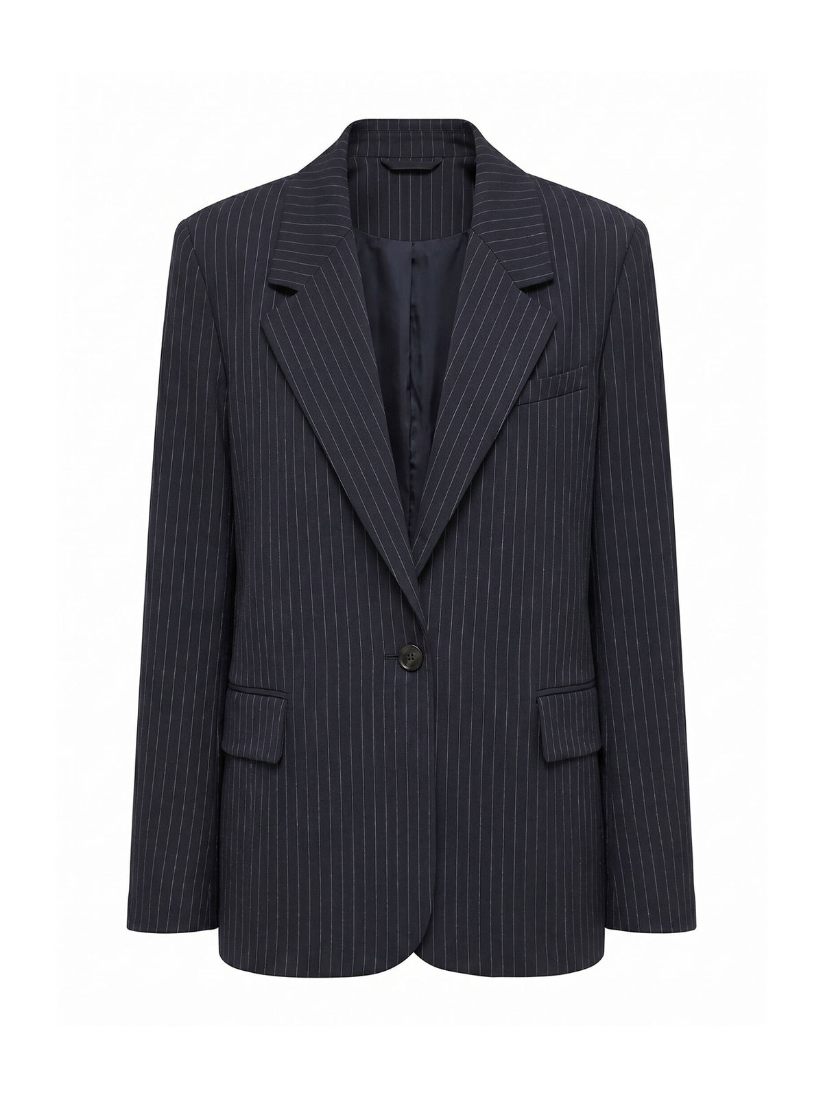 Paloma Single-Breasted Blazer - Navy