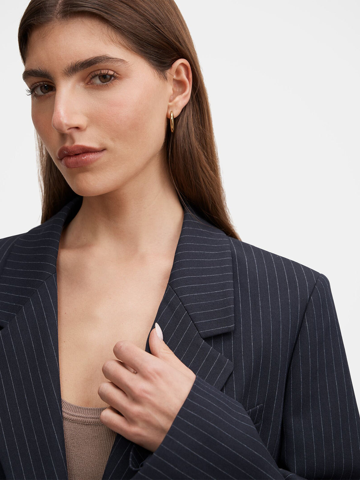 Paloma Single-Breasted Blazer - Navy