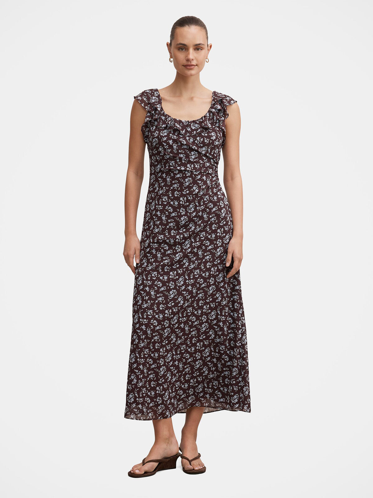 Women's Paige Ruffle Midi Dress
