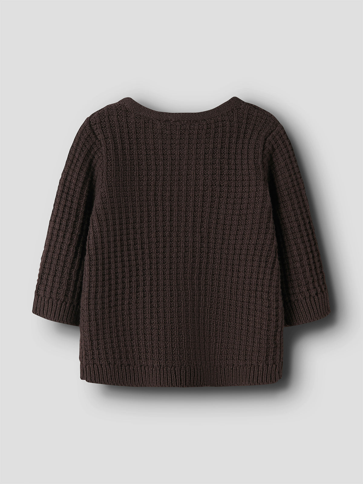 Baby Olivar Organic Cotton Knitted Cardigan - Chocolate Plum