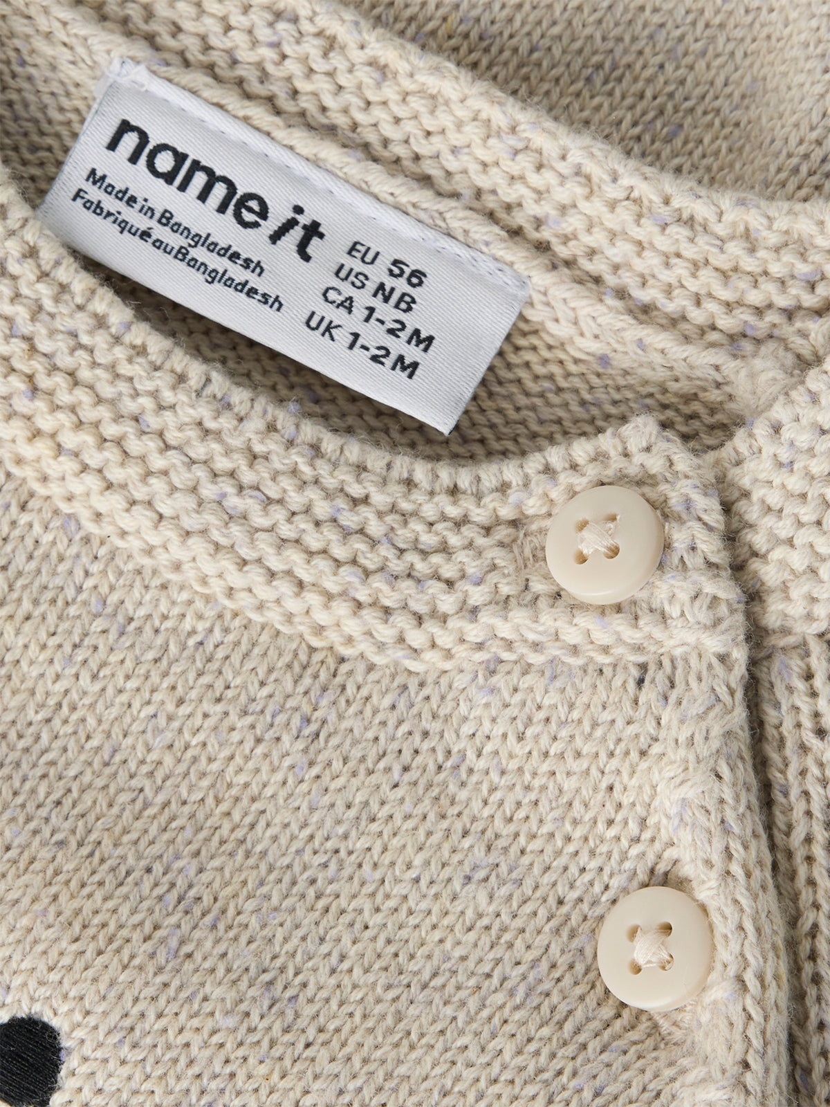 Baby Orana Organic Cotton Long-Sleeved Knitted Top - Peyote Melange