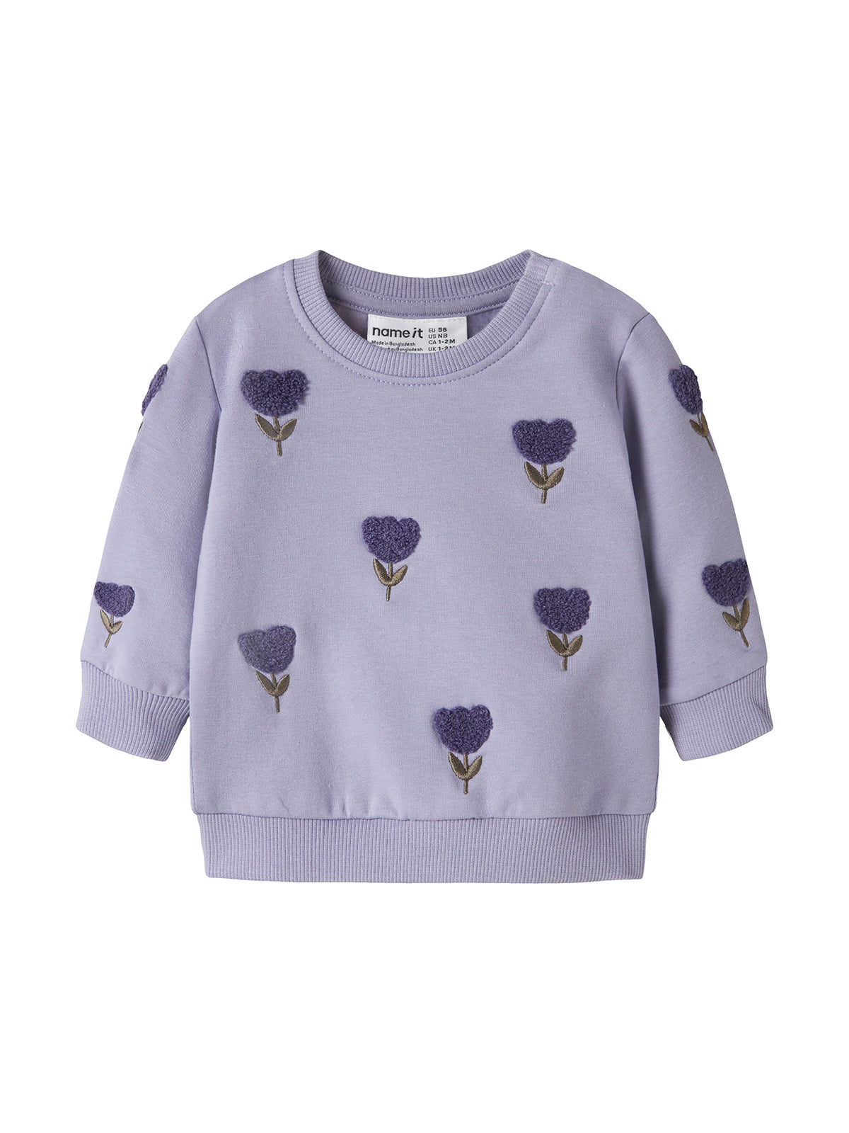 Baby Oditte Organic Cotton Long-Sleeved Sweatshirt - Heirloom Lilac