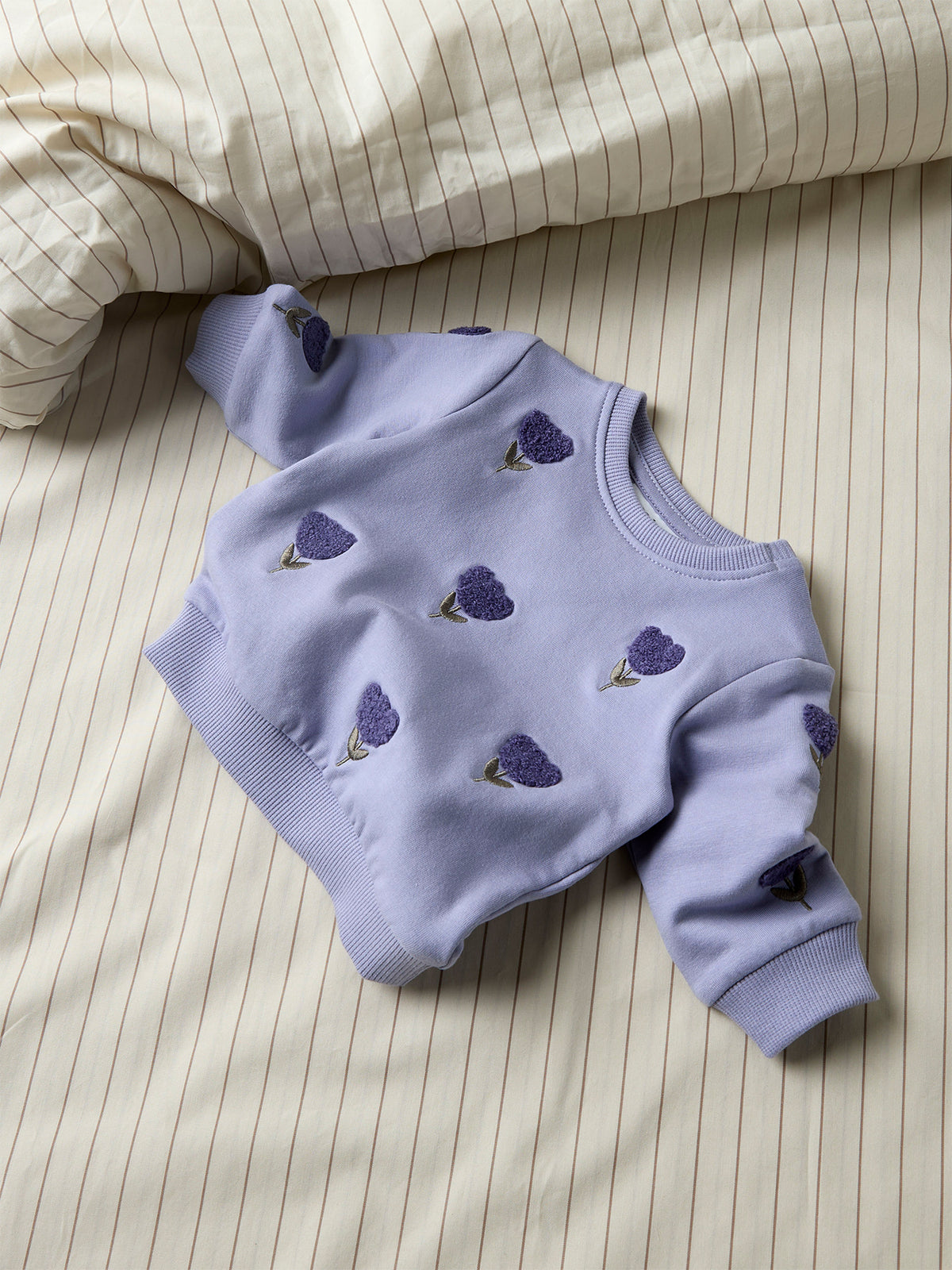 Baby Oditte Organic Cotton Long-Sleeved Sweatshirt - Heirloom Lilac