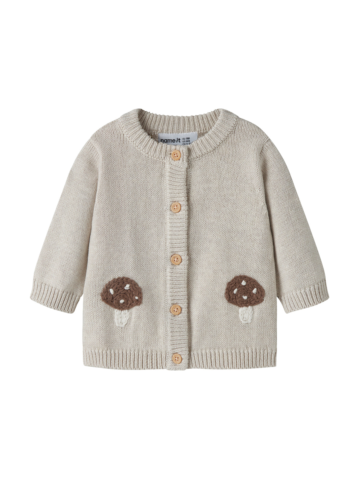 Baby Otelia Organic Cotton Knitted Cardigan - Peyote Melange