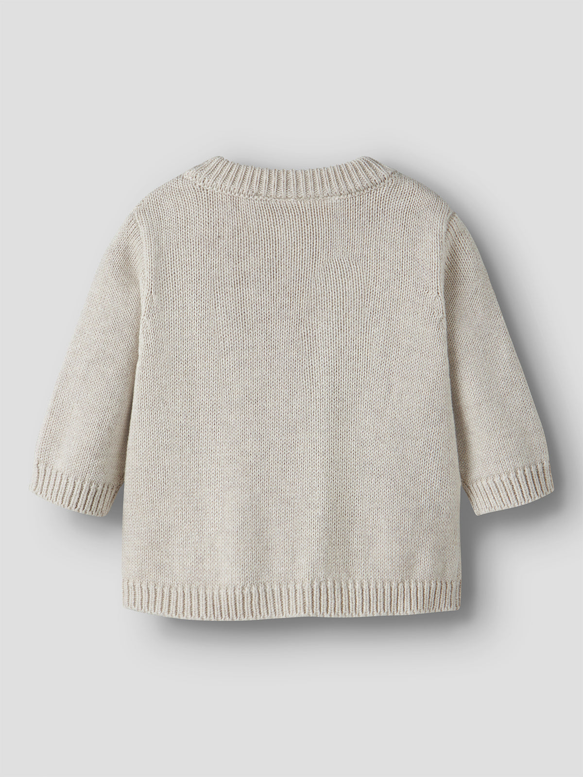 Baby Otelia Organic Cotton Knitted Cardigan - Peyote Melange