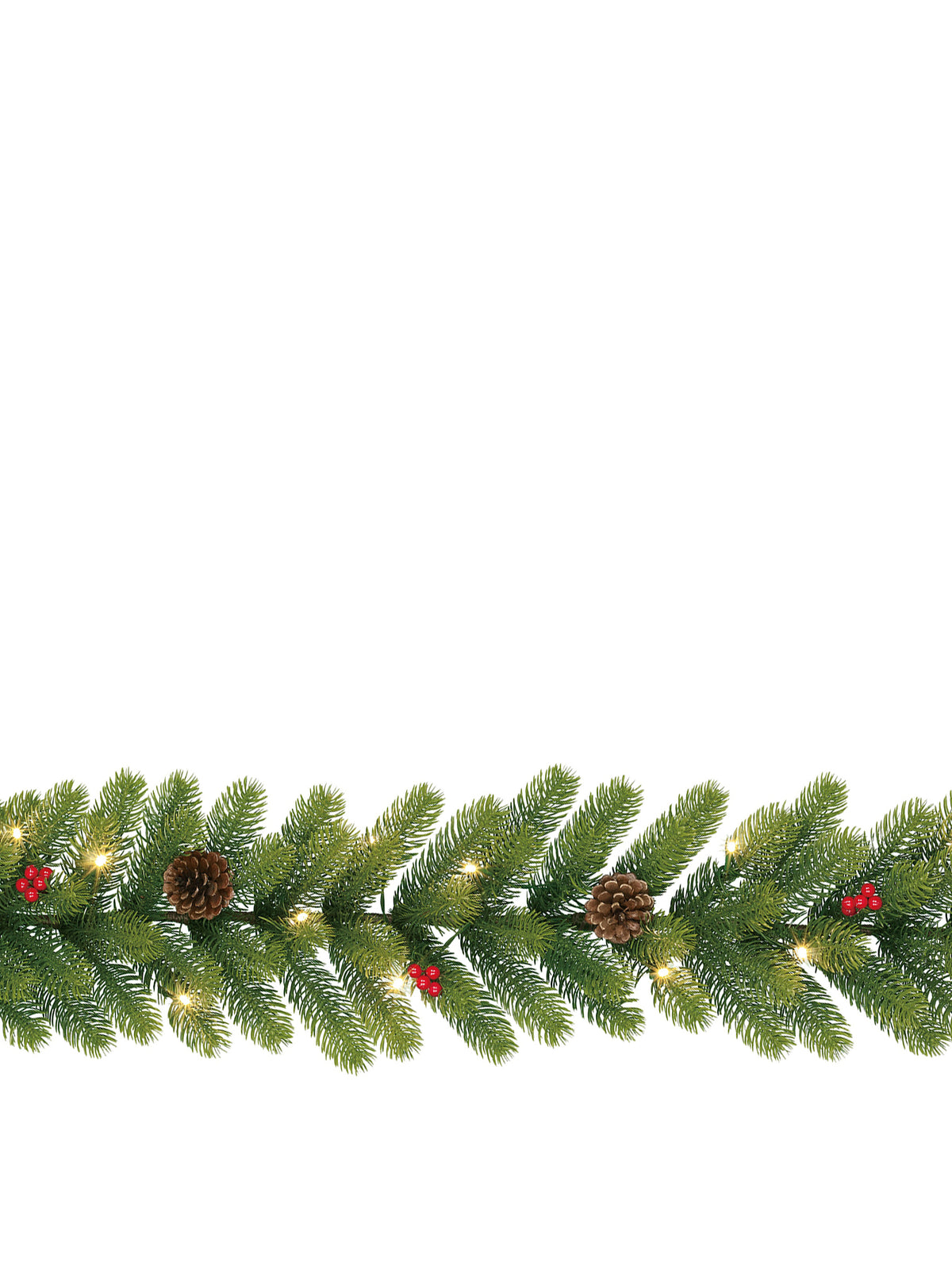 Canaan Pre-Lit Christmas Garland 180cm