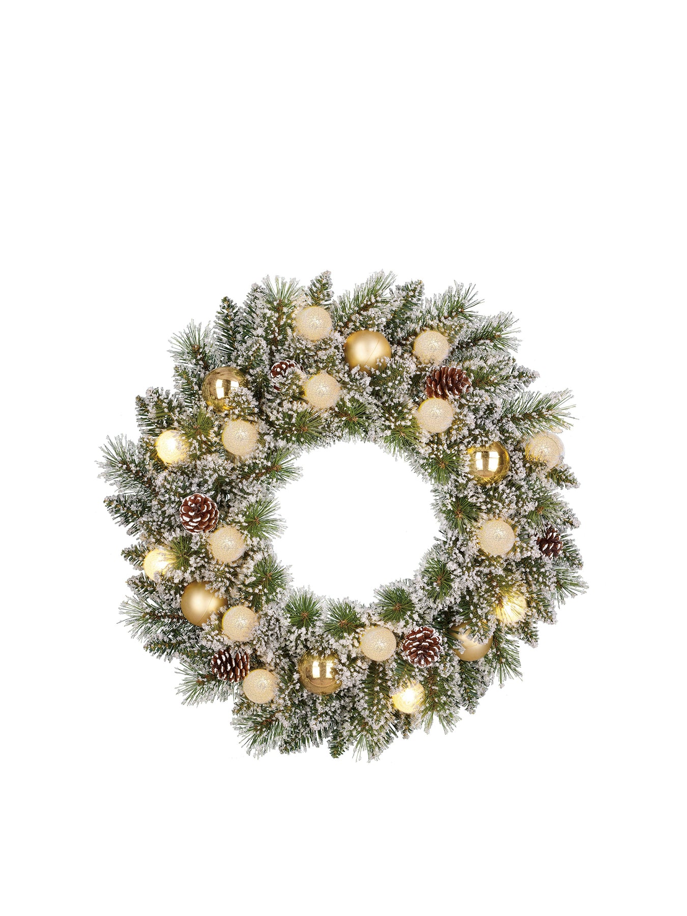 Kaprun Pre-Lit Christmas Wreath 60cm