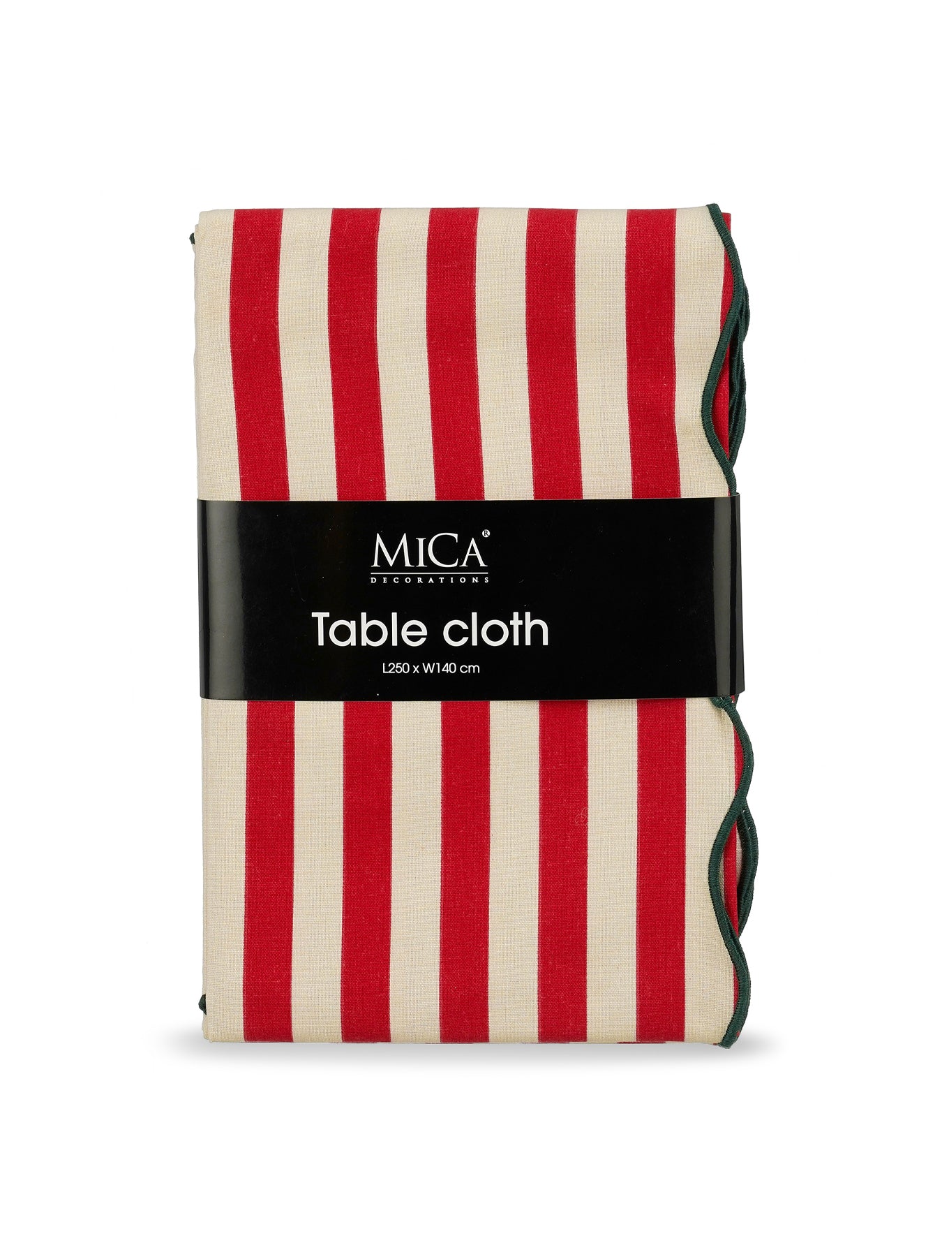 Striped Tablecloth 250 x 140cm - Red