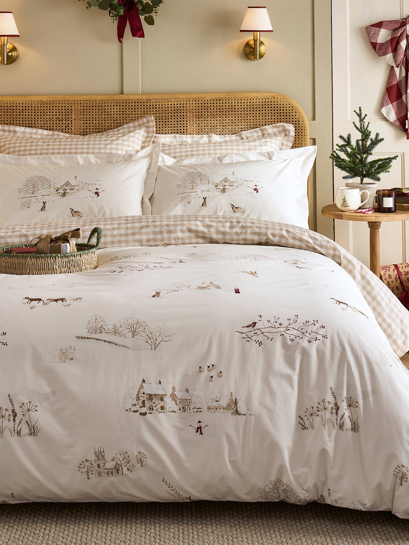 Winter Scene Oxford Pillowcase Pair