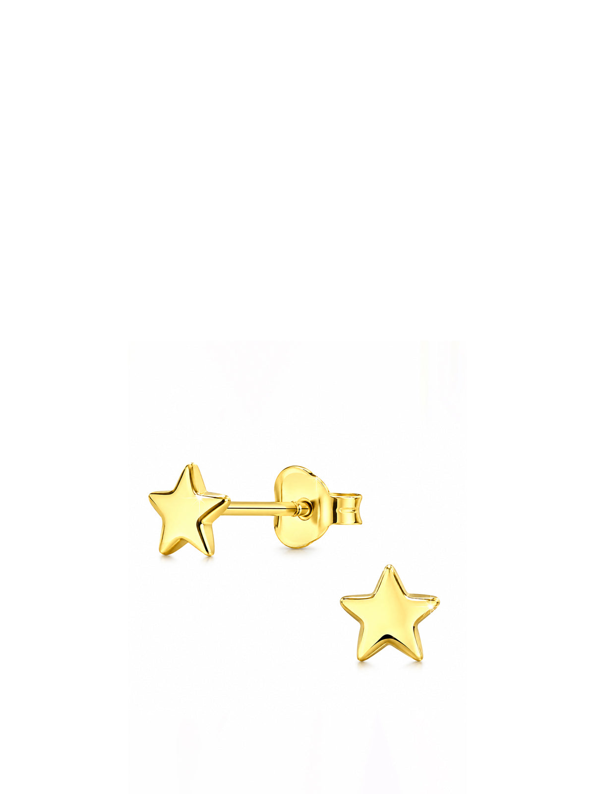 Gold-Plated Silver Star Stud Earrings