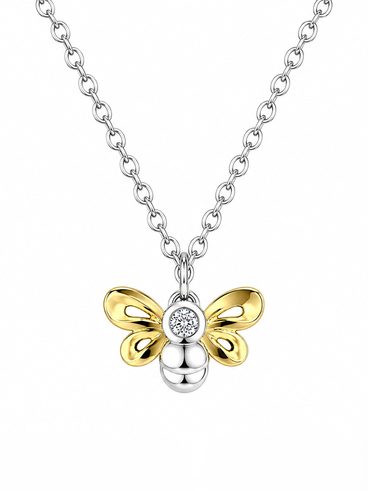 Gold-Plated Silver Bee Necklace