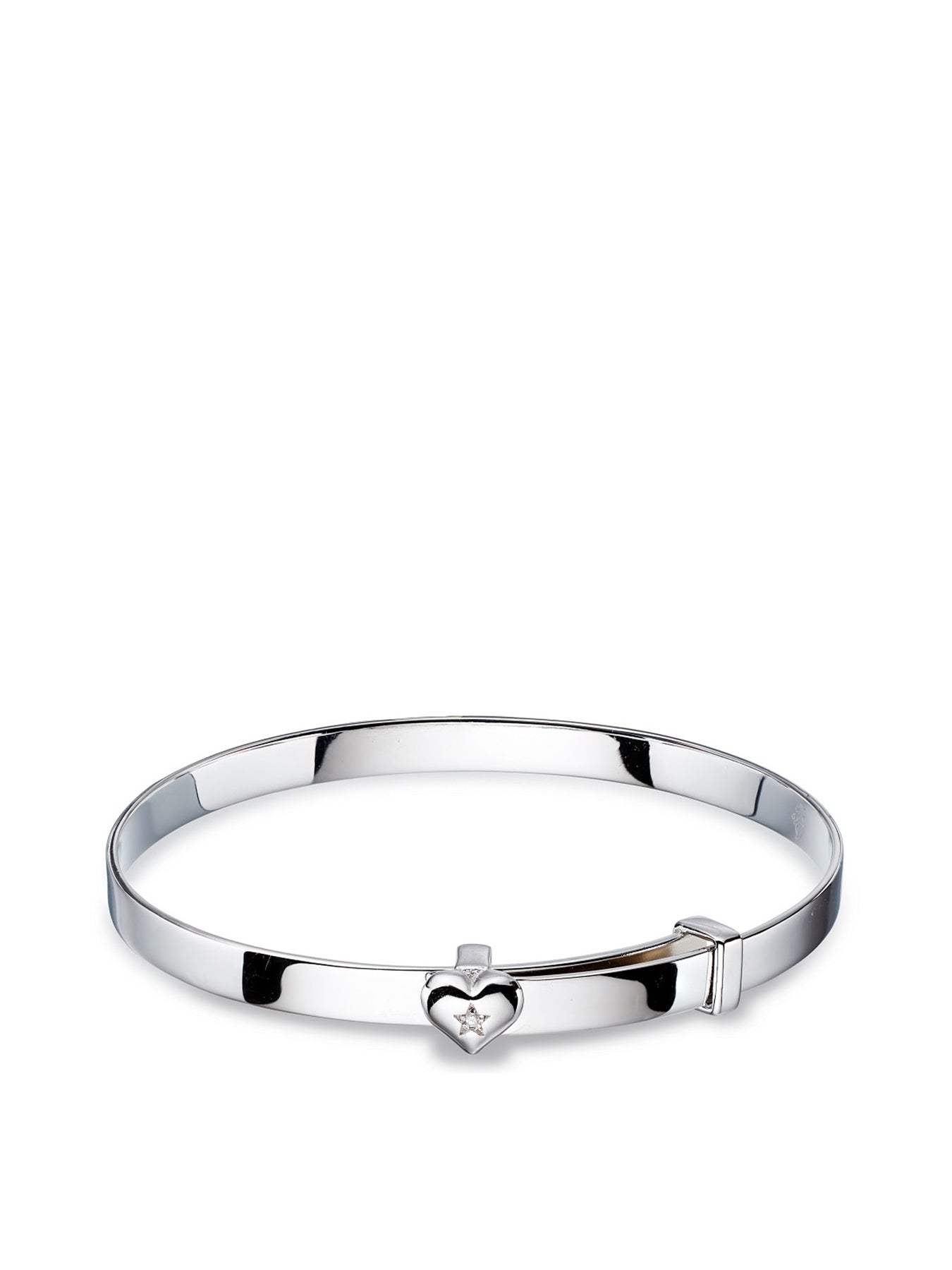 Kids Gisele Diamond Heart Bangle