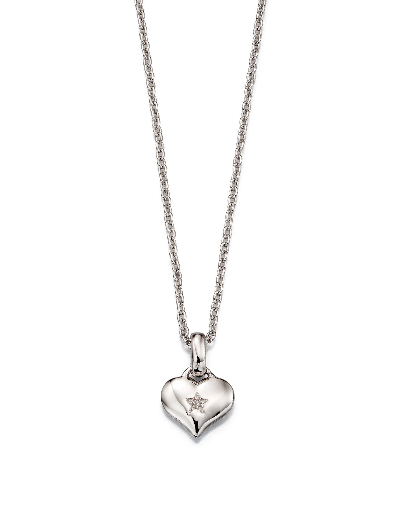 Kids Bella Diamond Heart Pendant and Chain