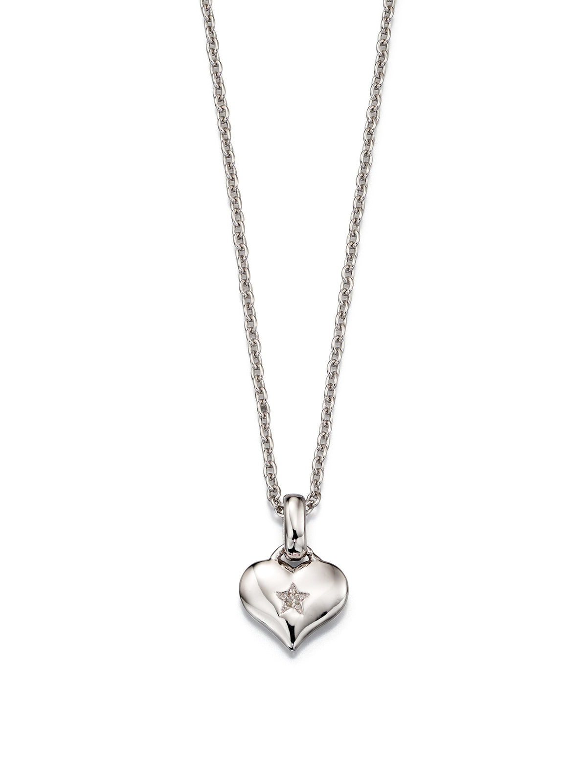 Kids Bella Diamond Heart Pendant and Chain