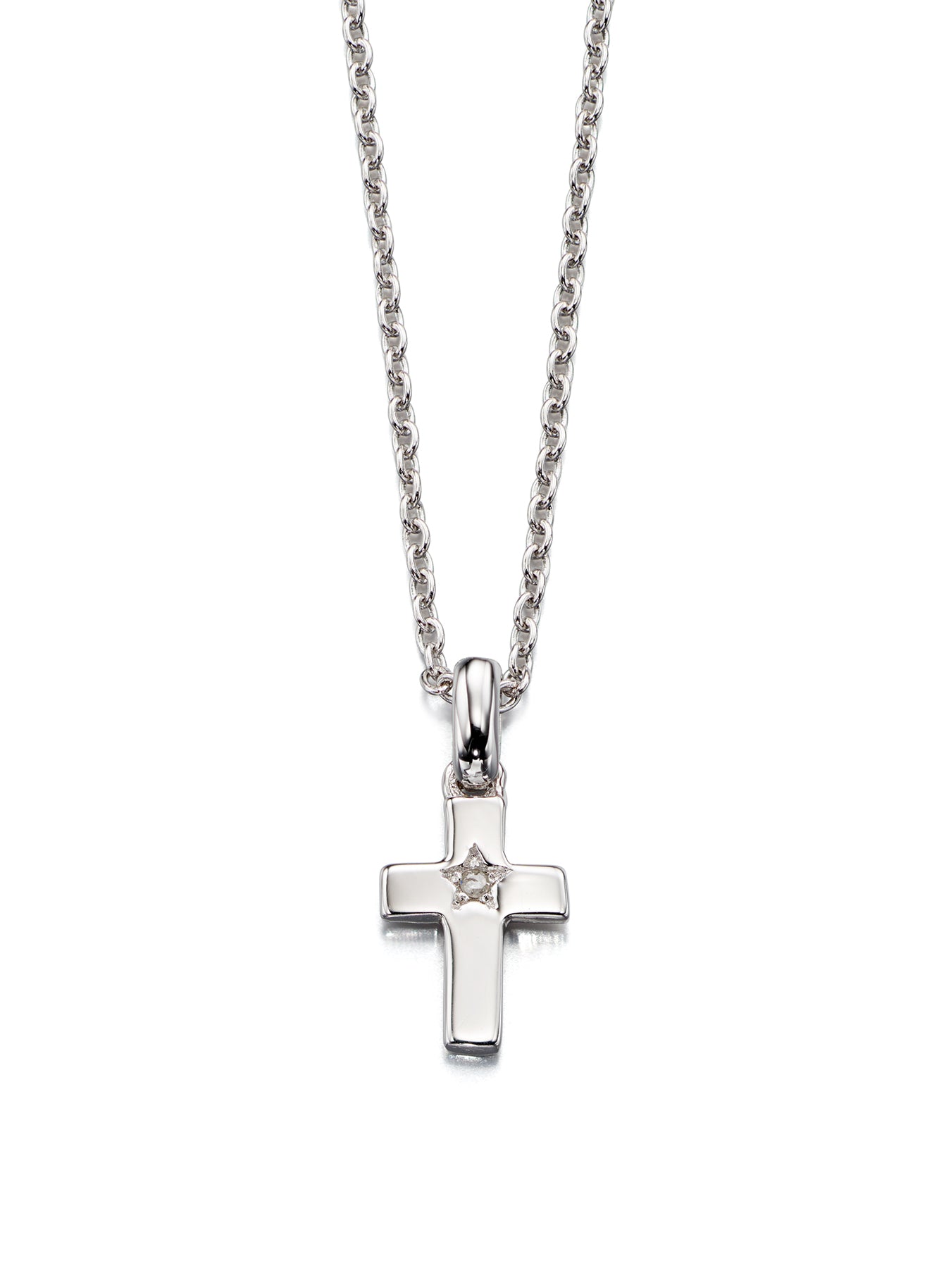 Kids Grace Diamond Cross Pendant and Chain