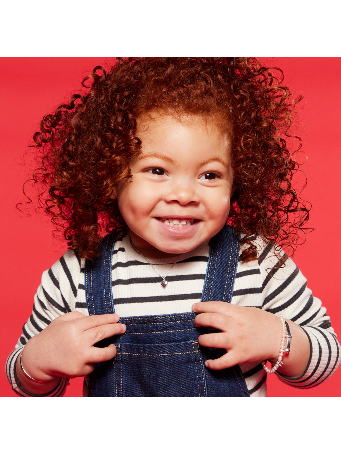Kids Olivia Plain Medium Heart Locket and Chain