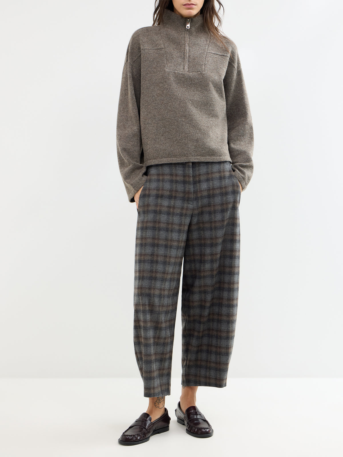 Clara Half-Zip Knitted Jumper