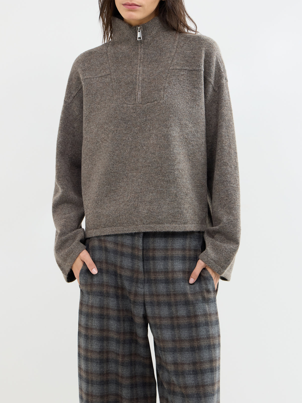Clara Half-Zip Knitted Jumper