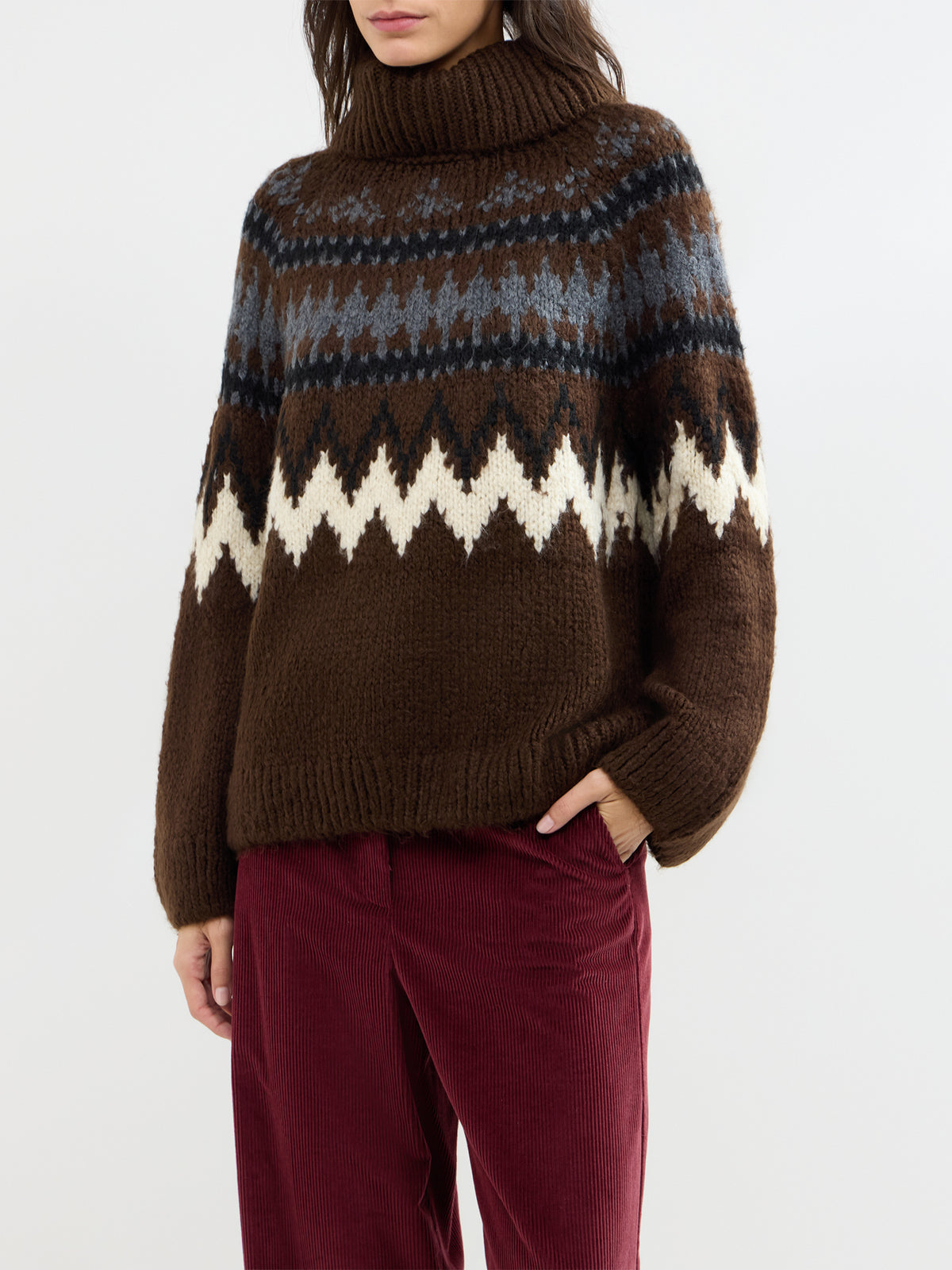Cozy Fair Isle High Neck Jumper