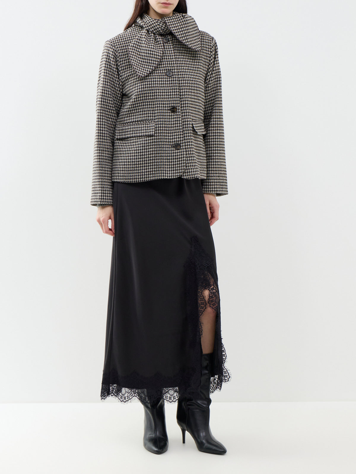 Adelina Scarf Check Jacket