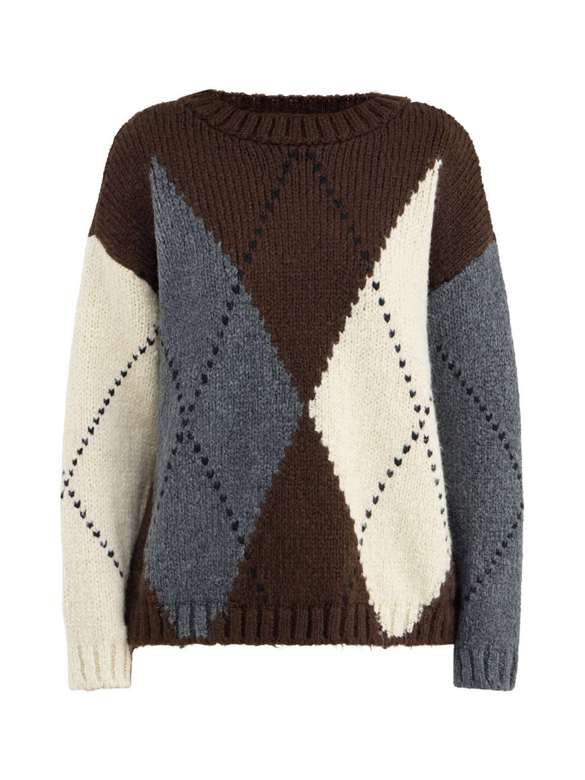 Cozy Argyle Crew Neck Jumper