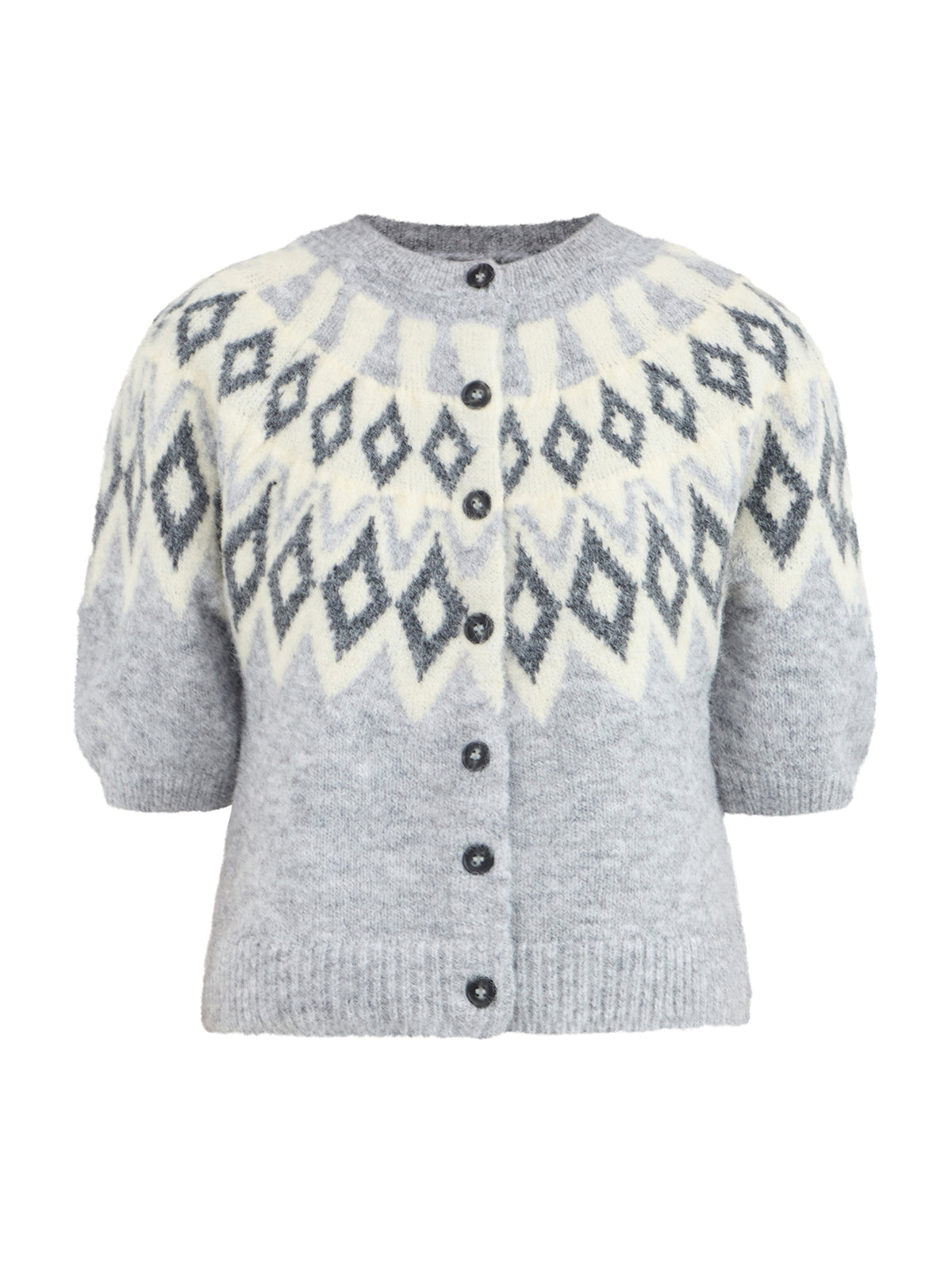 Reykja Fair Isle Short Sleeve Cardigan