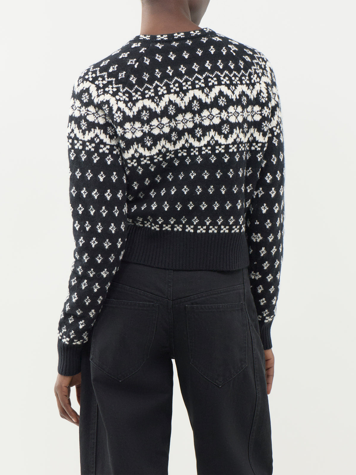 Fair Isle Crew Neck Cardigan