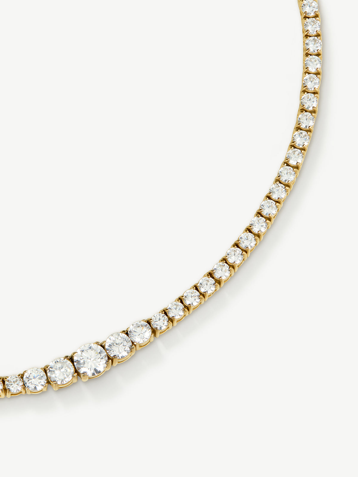 Luxe Graduated Tennis Necklace - Gold
