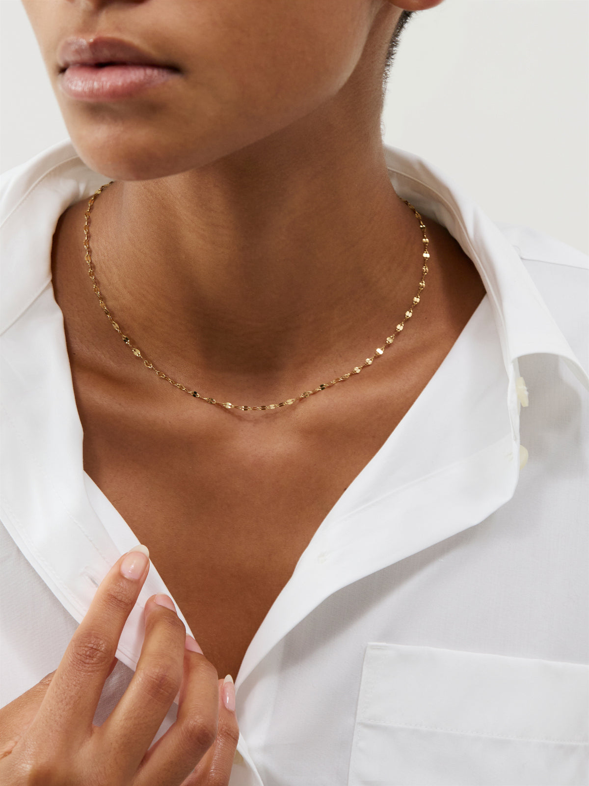 Stainless Steel Dainty Necklace - Gold