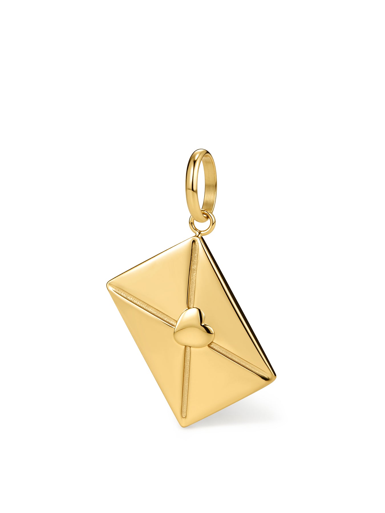 Stainless Steel Love Letter Pendant - Gold