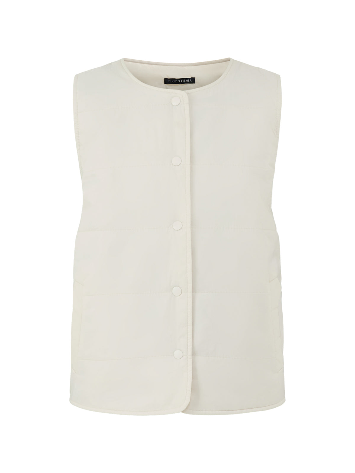 Recycled Nylon Quilted Gilet - Plaster