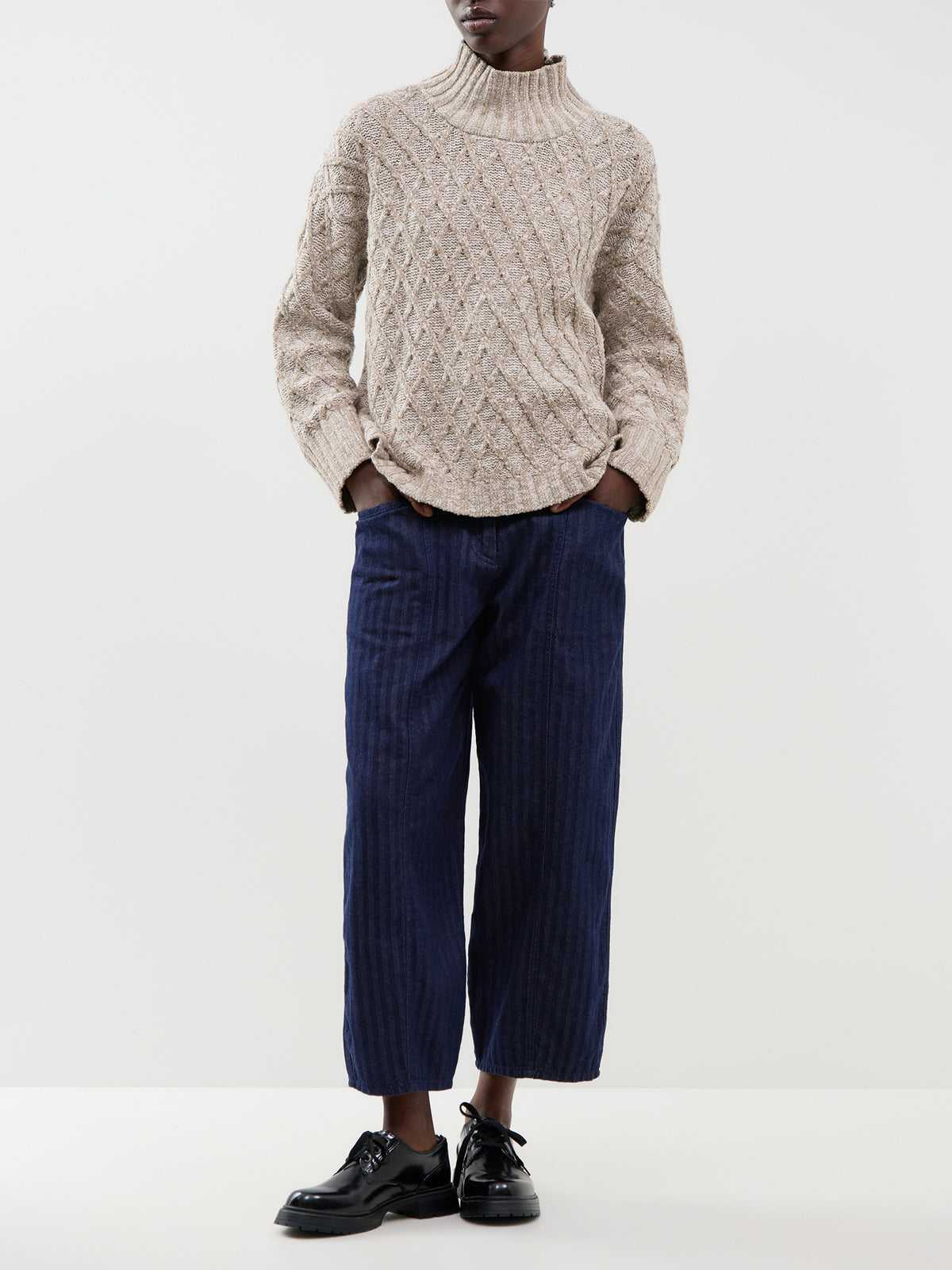 Organic Cotton Blend Turtleneck Sweater