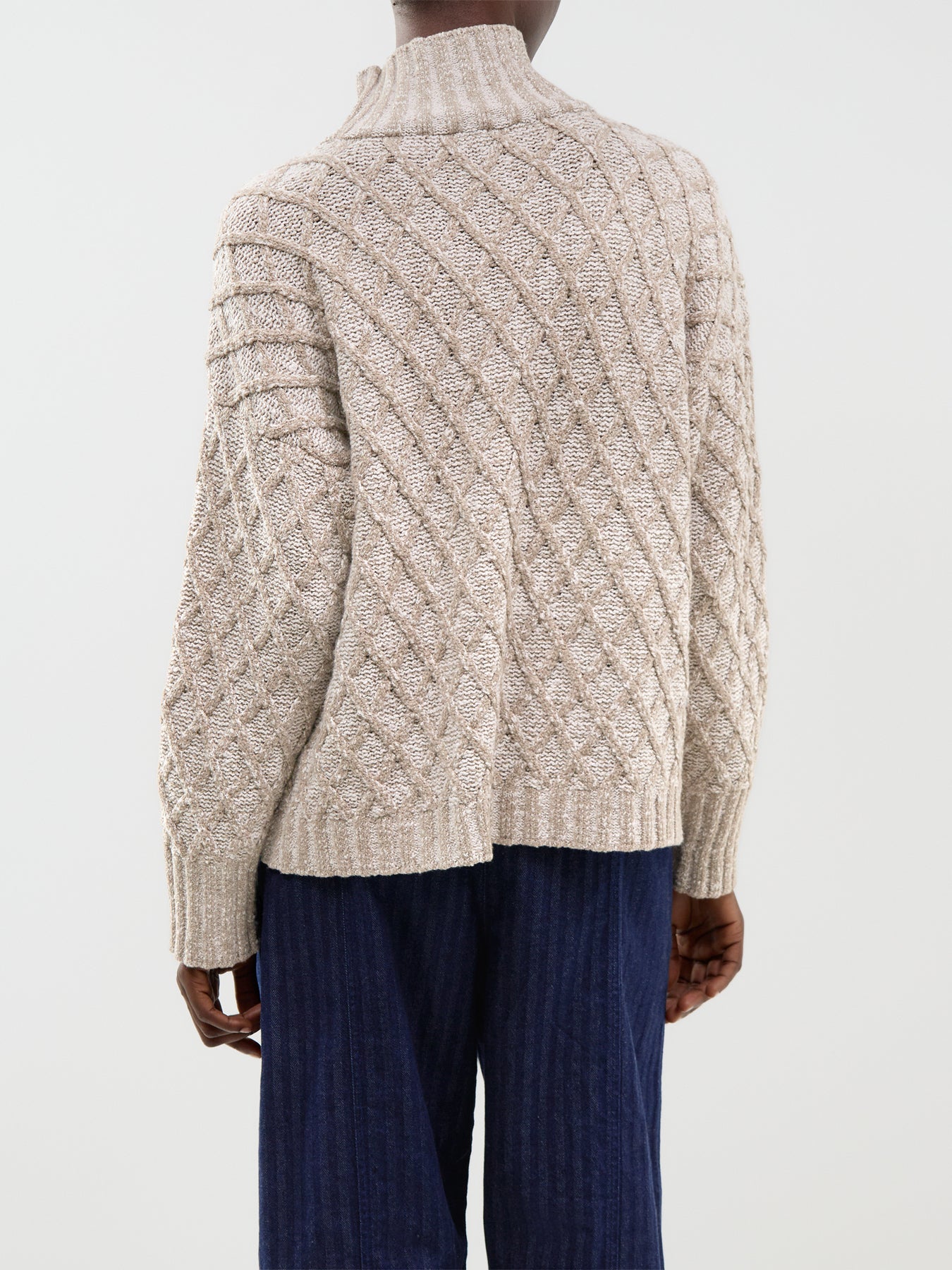 Organic Cotton Blend Turtleneck Sweater