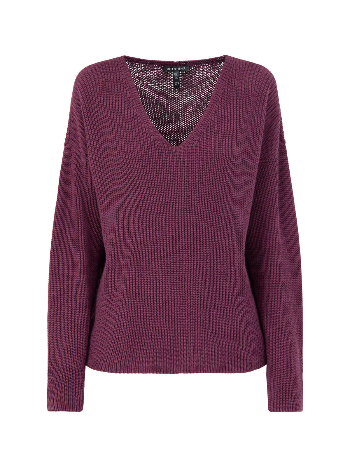 Organic Cotton V-Neck Jumper – Purple Carrot