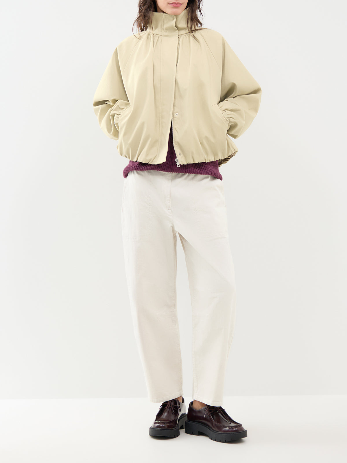 Organic Cotton Ankle Arch Trousers – Plaster