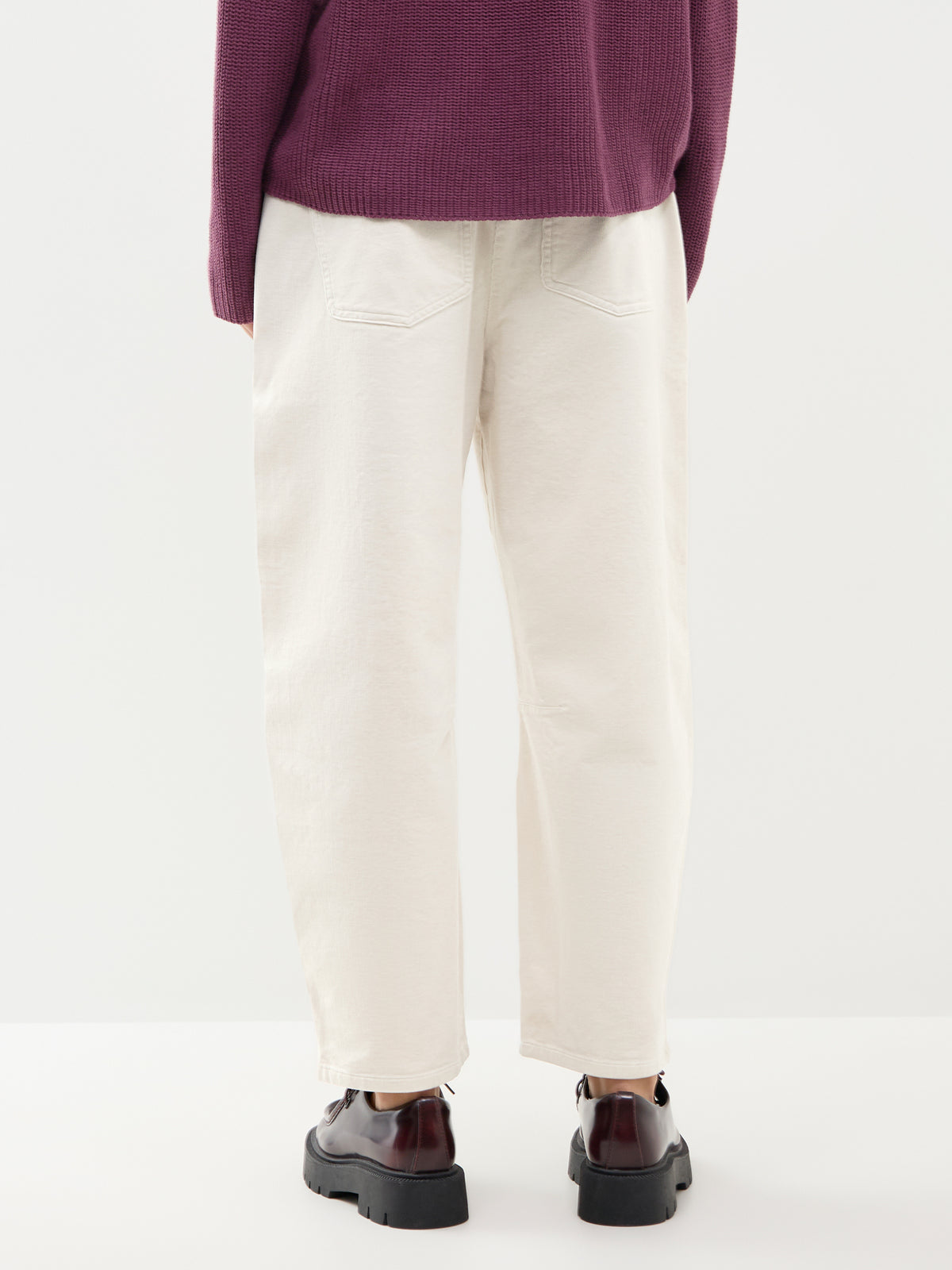 Organic Cotton Ankle Arch Trousers – Plaster