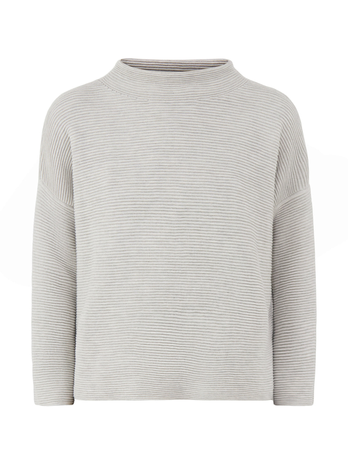 Organic Cotton Blend Funnel Neck Bracelet Sleeve Sweater - Sea Salt