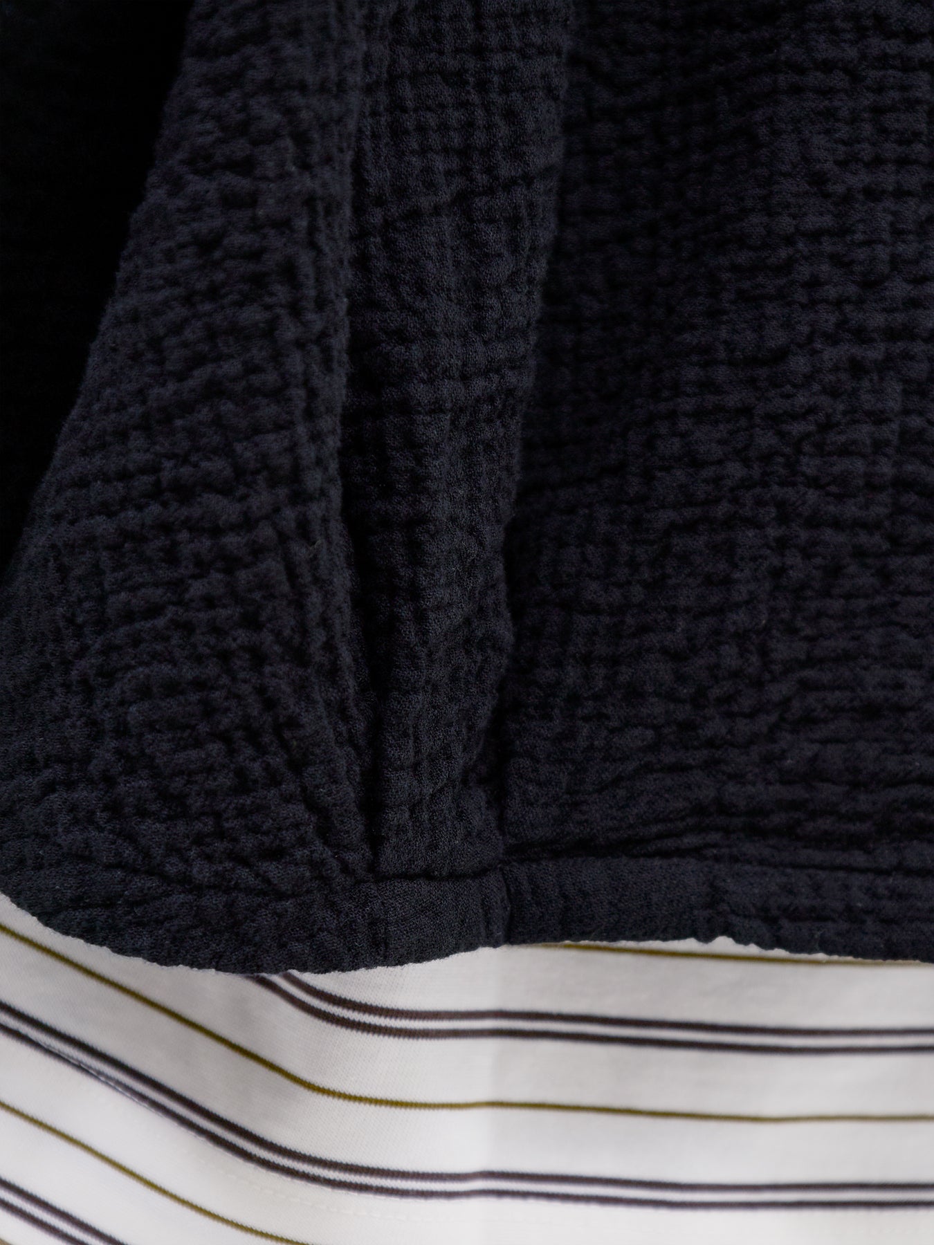 Organic Cotton Cropped Collar Jacket - Black