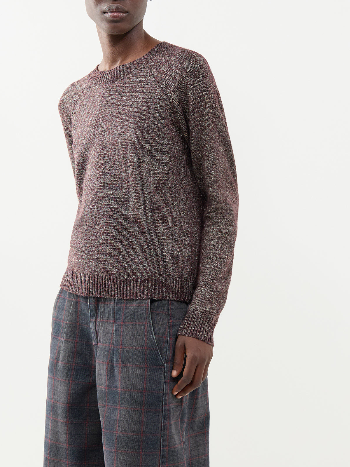 Doffyshine Metallic Crew Neck Jumper